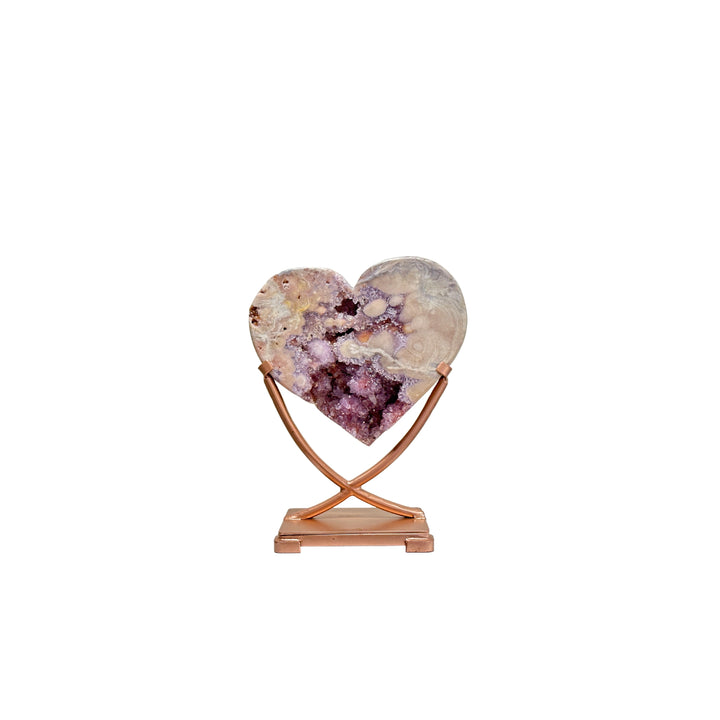 Pink Amethyst/Agate Heart