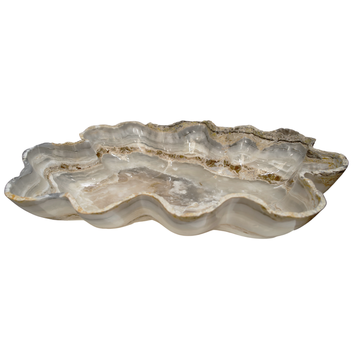 Hand Carved Pearlescent Onyx Bowl