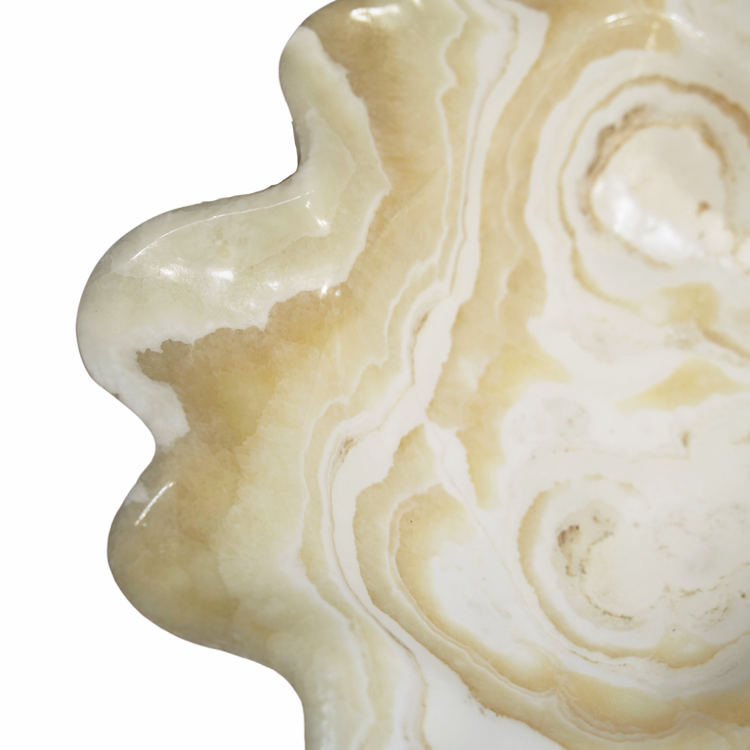 Hand Carved Cloud Onyx Bowl